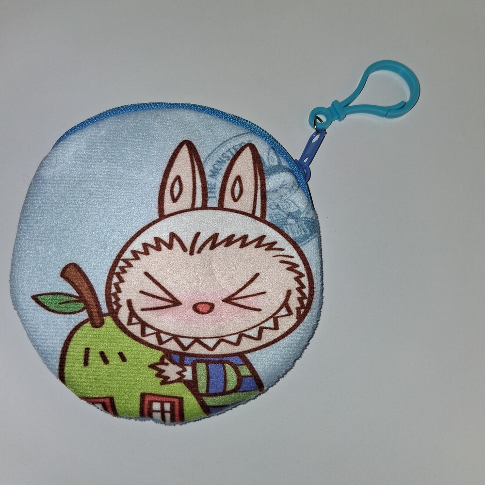 Kids Cartoon Monster Coin Pouch - Blue and Green